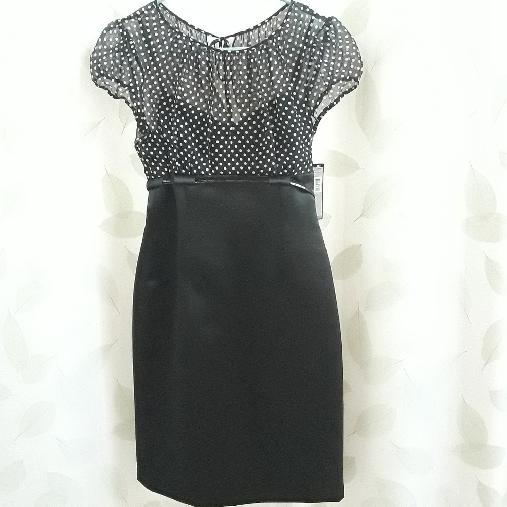 Arthur S Levine Tahari Black and White Dress
